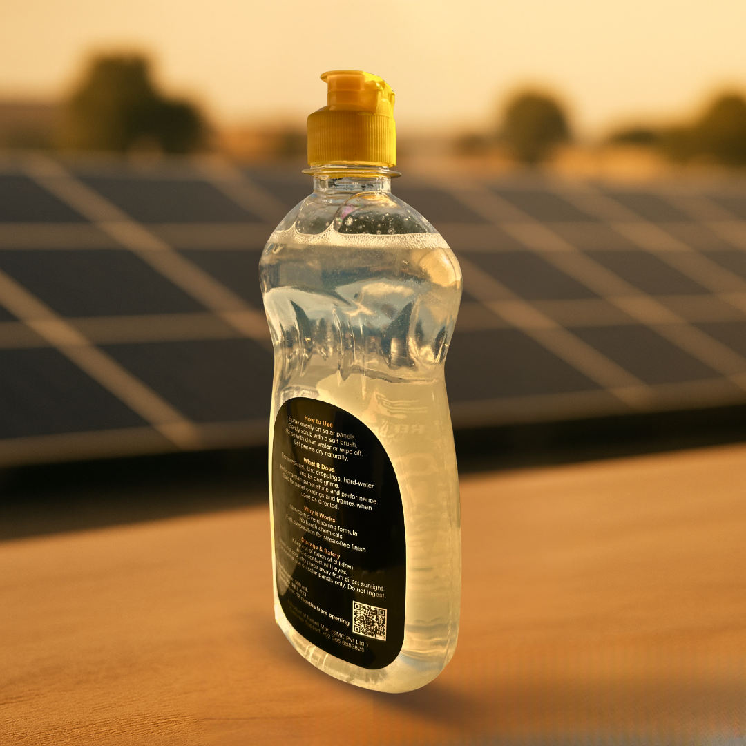 Rebell Mart Solar Shine – Premium Solar Panel Cleaning Liquid (500ml)