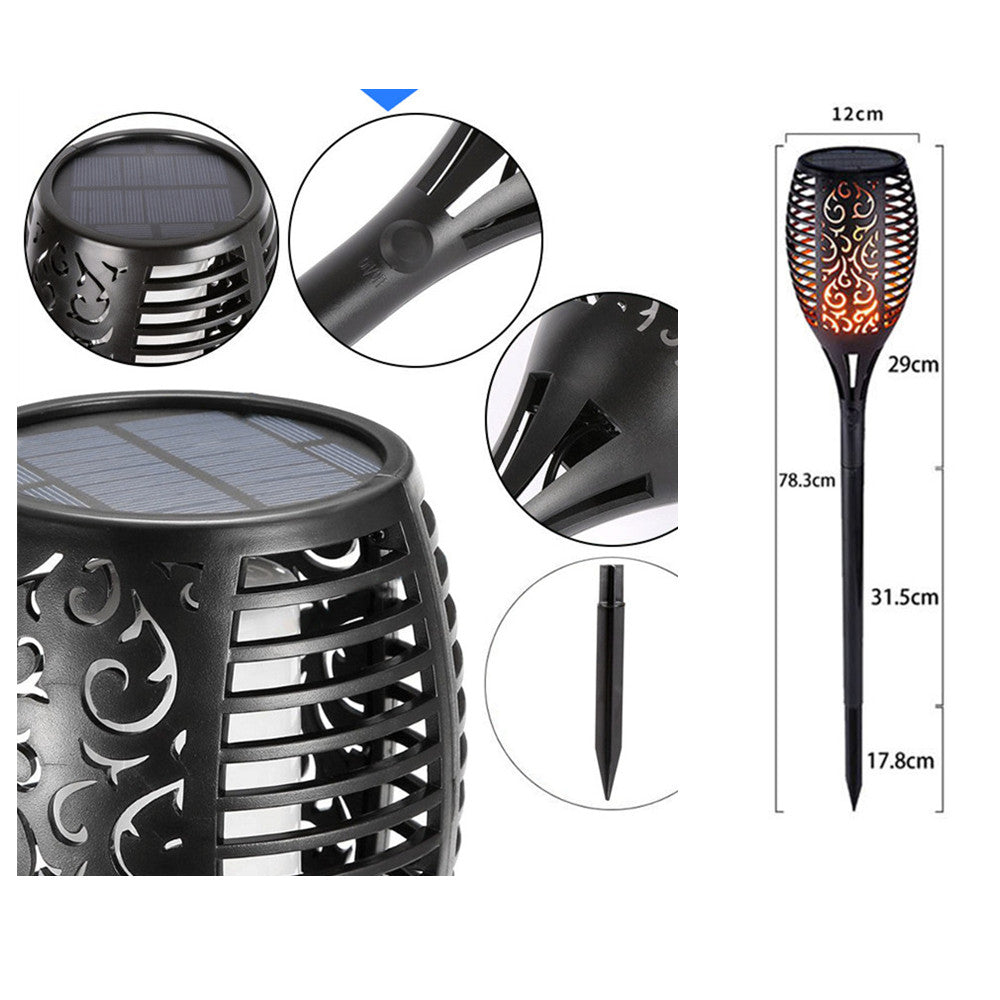 Solar Flame LED Garden Light motion Sensor activated