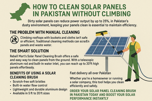 How to Clean Solar Panels in Pakistan Without Climbing
