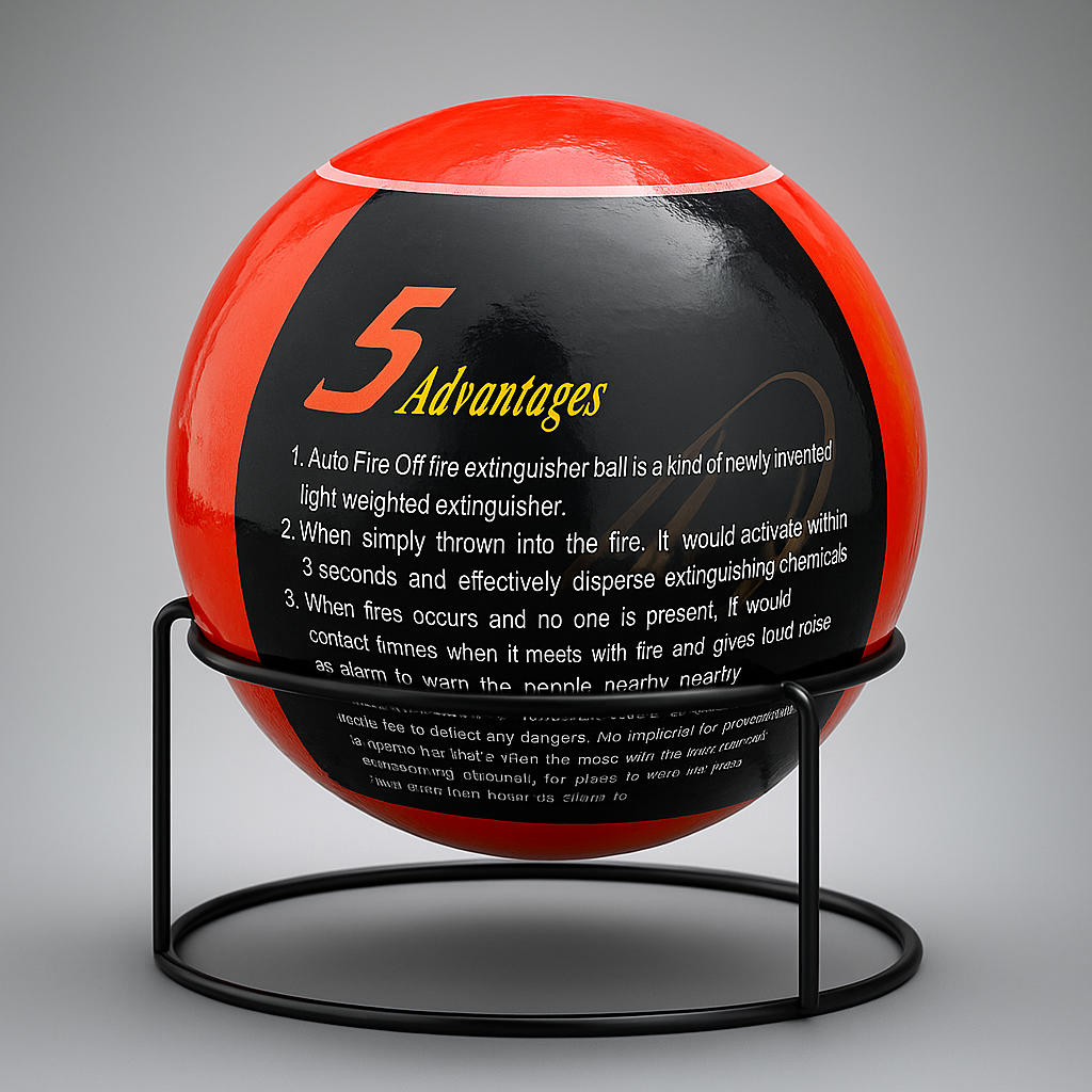 AFO Auto Fire Extinguisher Ball – 3 Second Fire Suppression for Homes, Kitchens, Solar Inverters & Offices | Automatic Fire Safety Device