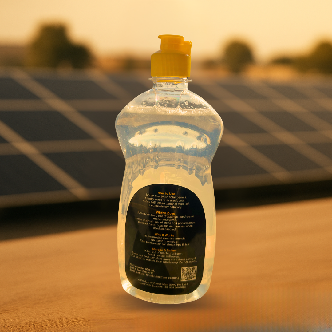 Melaled Solar Rebell Mart Solar Shine – Premium Solar Panel Cleaning Liquid (500ml)