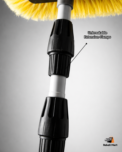 12-Inch Solar Panel Cleaning Brush with Extendable Aluminium Pole | Safe, Scratch-Free Cleaning