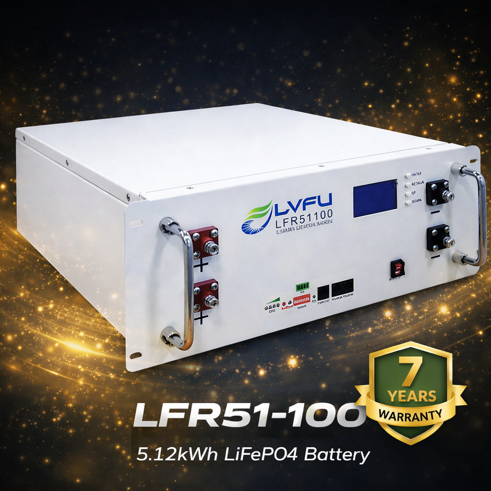 LVFU LFR-51-100 5.12kWh 51.2V Rack-Mounted Lithium Battery (LiFePO4 ...