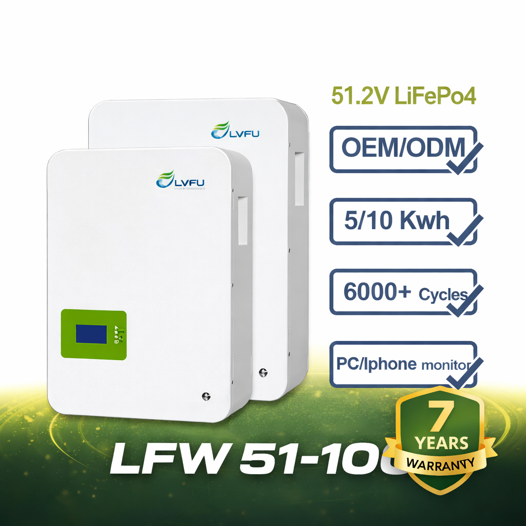 LVFU LFW-51-100 5.12kWh 51.2V Wall-Mounted Lithium Battery (LiFePO4) – Pakistan