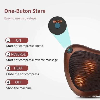 Electric Pillow Massager | Shiatsu Massager Thermotherapy Expert