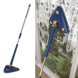 360° Triangular Rotation Mop - Auto Squeeze Long Handle