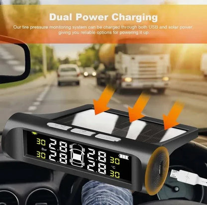 Solar Powered Car Tire Pressure Monitoring System