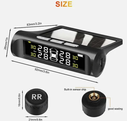 Solar Powered Car Tire Pressure Monitoring System